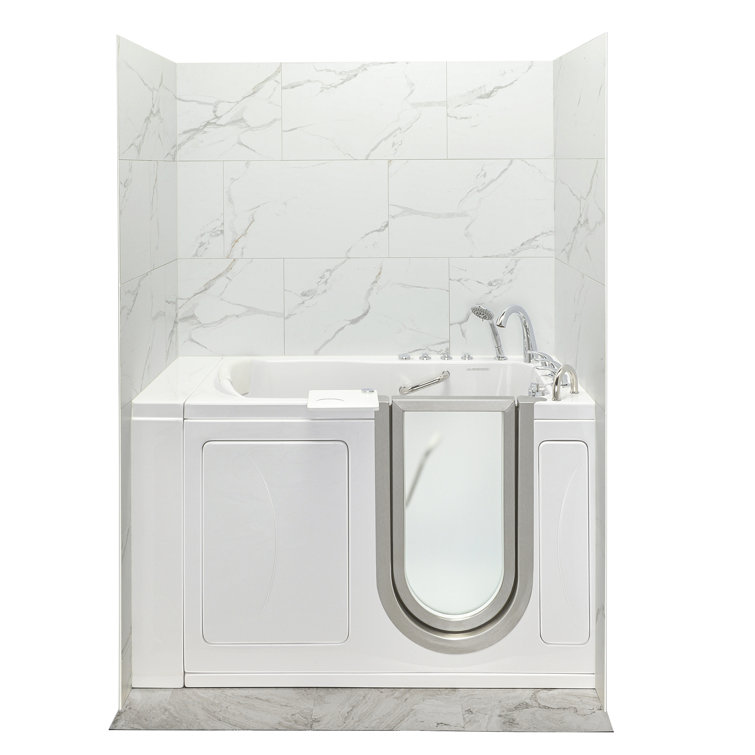 Royal 52" White Acrylic Walk-In Hydro Massage Bathtub