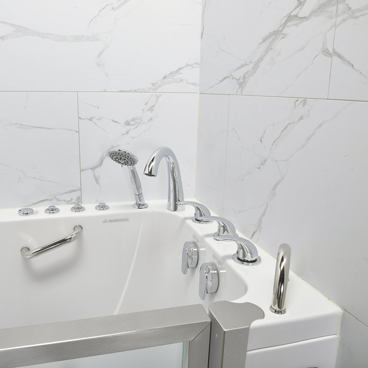 Royal 52" White Acrylic Walk-In Hydro Massage Bathtub