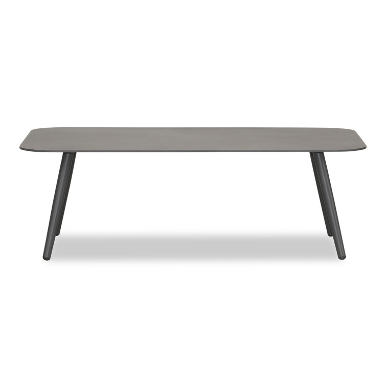 Delaine Slate 46.5'' Rectangular Metal Outdoor Coffee Table