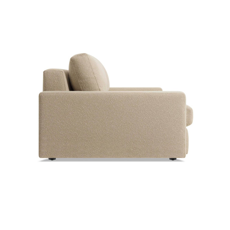 Esker 98" Kelso Blue Polyester and Solid Wood 3-Seater Sofa
