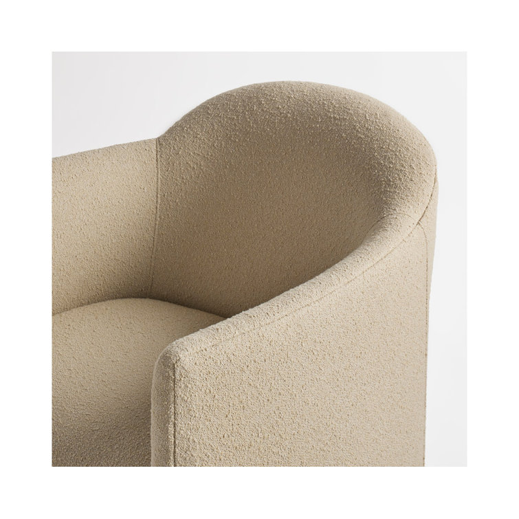 Kelso Camel Beige Fabric Swivel Lounge Chair