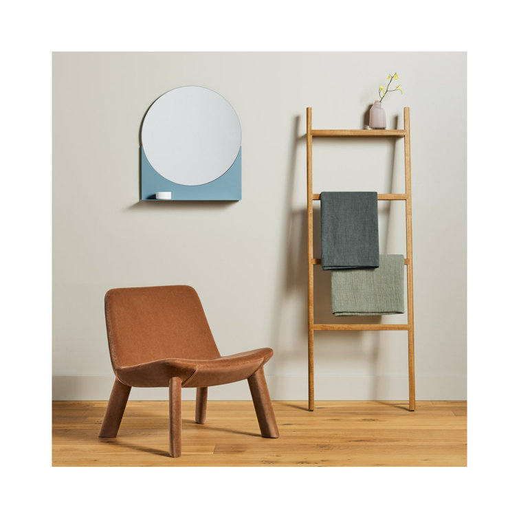 Acacia Wood Wall-Mounted Storage Ladder