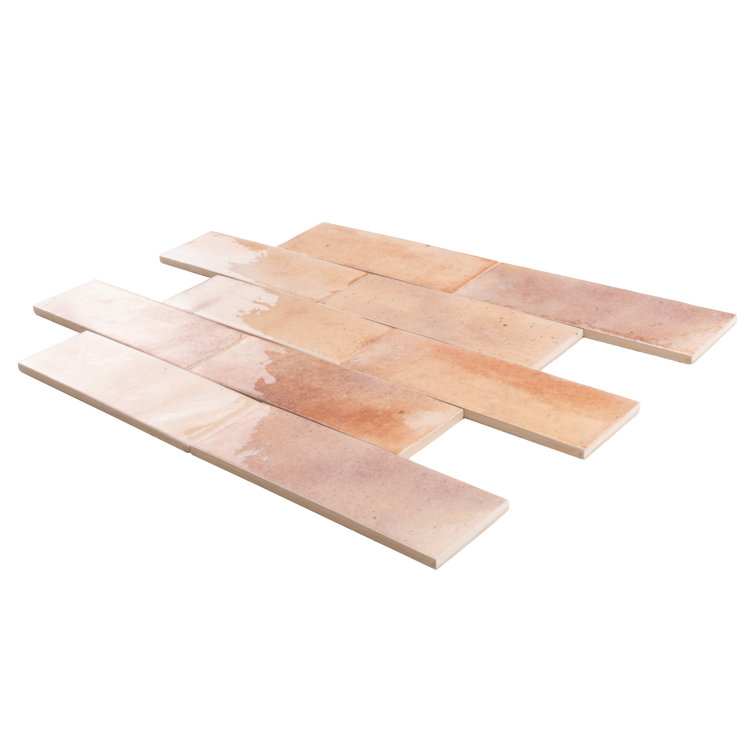 7.9'' Glossy Beige Ceramic Subway Tile for Kitchen and Bathroom