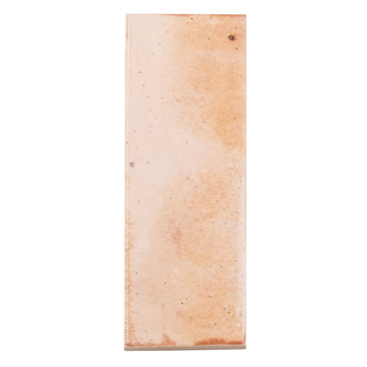 7.9'' Glossy Beige Ceramic Subway Tile for Kitchen and Bathroom