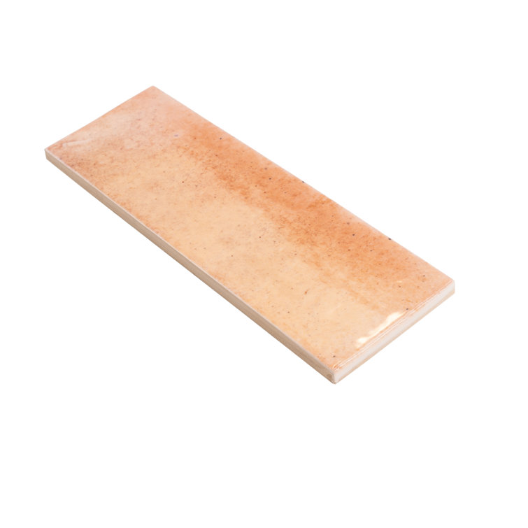 7.9'' Glossy Beige Ceramic Subway Tile for Kitchen and Bathroom