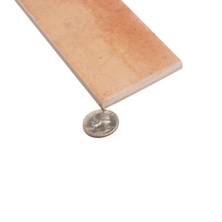 7.9'' Glossy Beige Ceramic Subway Tile for Kitchen and Bathroom