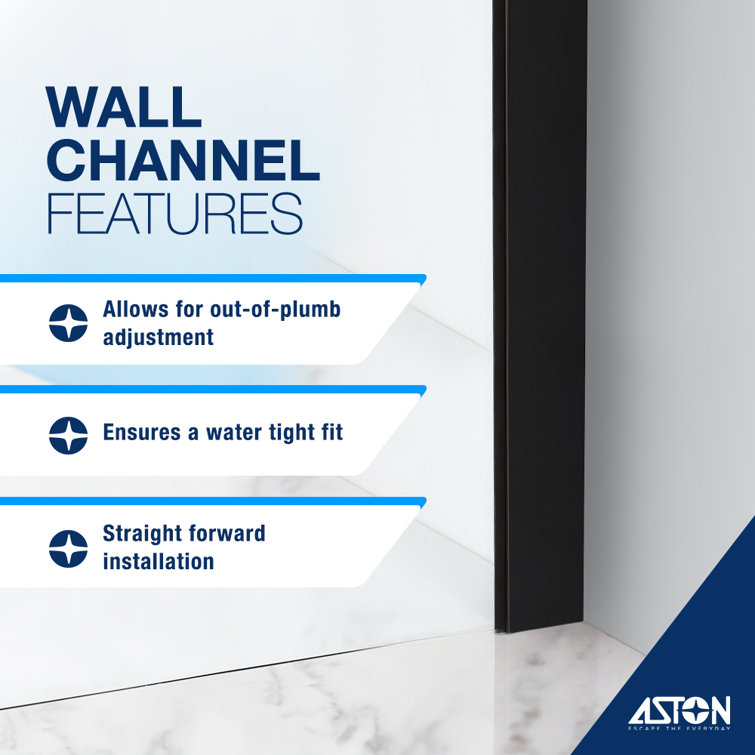 Belmore 72'' Frameless Hinged Shower Door with Clear Tempered Glass