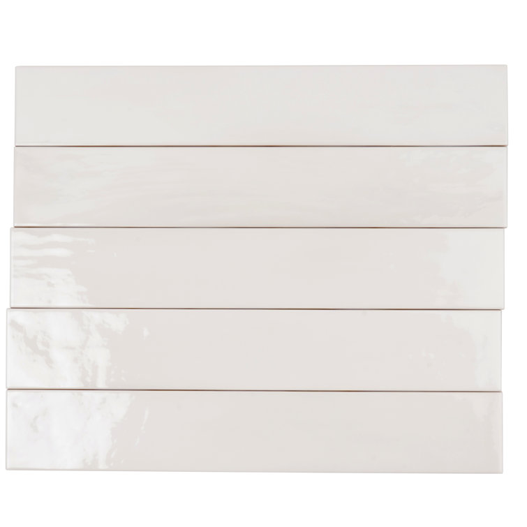 Ivory White Glossy Ceramic Subway Wall and Floor Tile