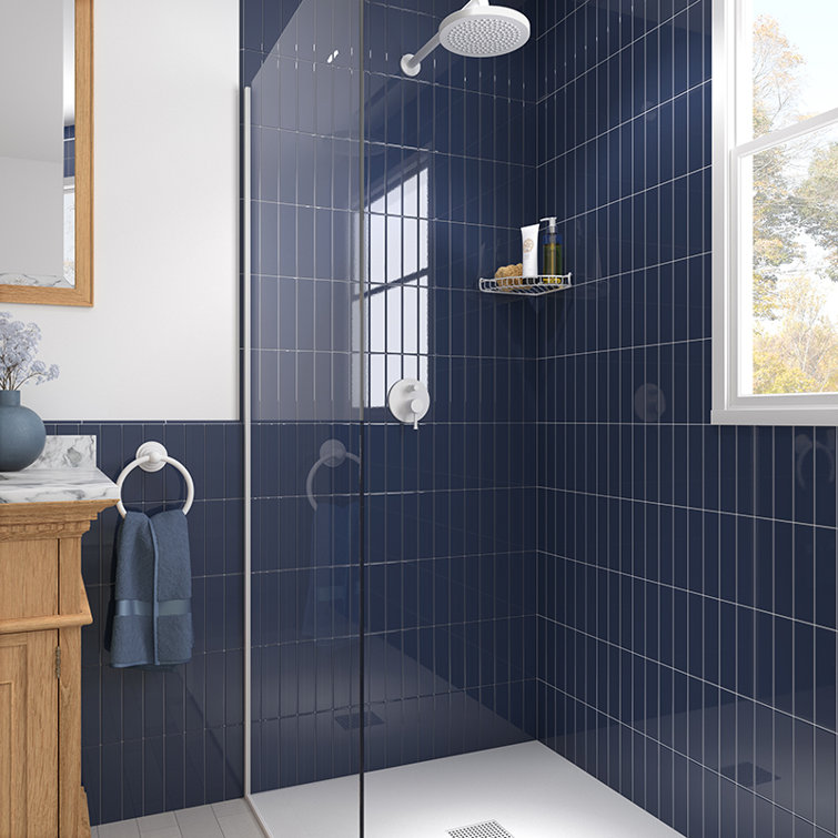 Arte Glossy Blue Ceramic Subway Wall and Floor Tile
