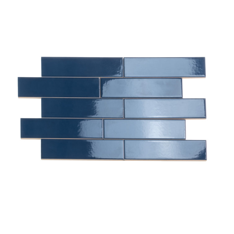 Arte Glossy Blue Ceramic Subway Wall and Floor Tile