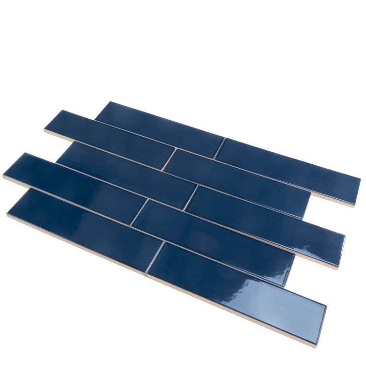 Arte Glossy Blue Ceramic Subway Wall and Floor Tile