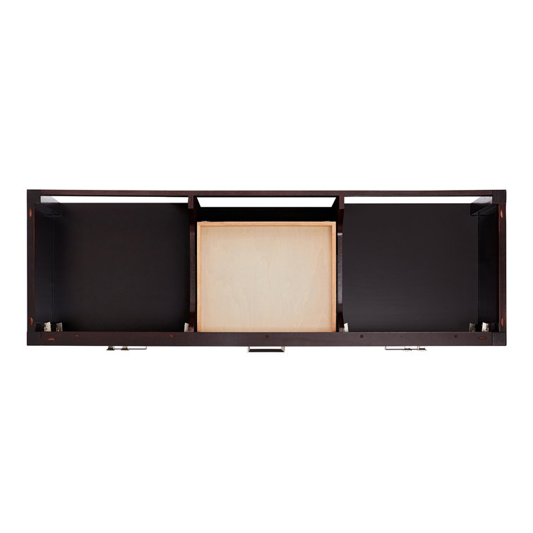 Espresso 66'' Double Freestanding Bathroom Vanity Base