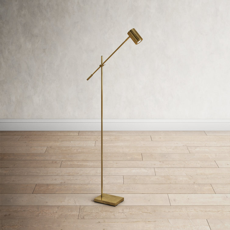 Inge 63'' Antique Brass Adjustable Metal Floor Lamp