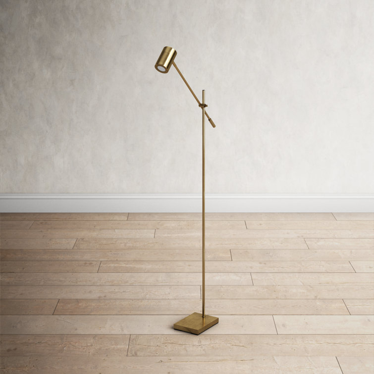 Inge 63'' Antique Brass Adjustable Metal Floor Lamp