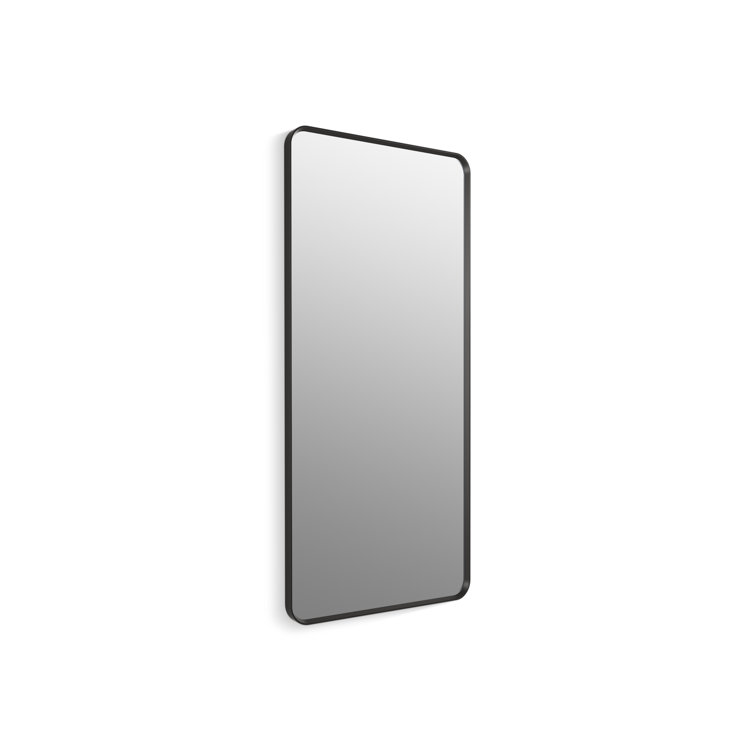 Essential Matte Black 60" x 28" Rectangular Bathroom Vanity Mirror