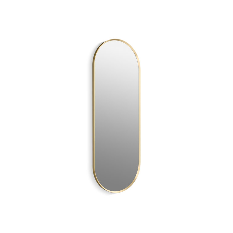 Moderne Brushed Gold 60" x 22" Full Length Vanity Mirror