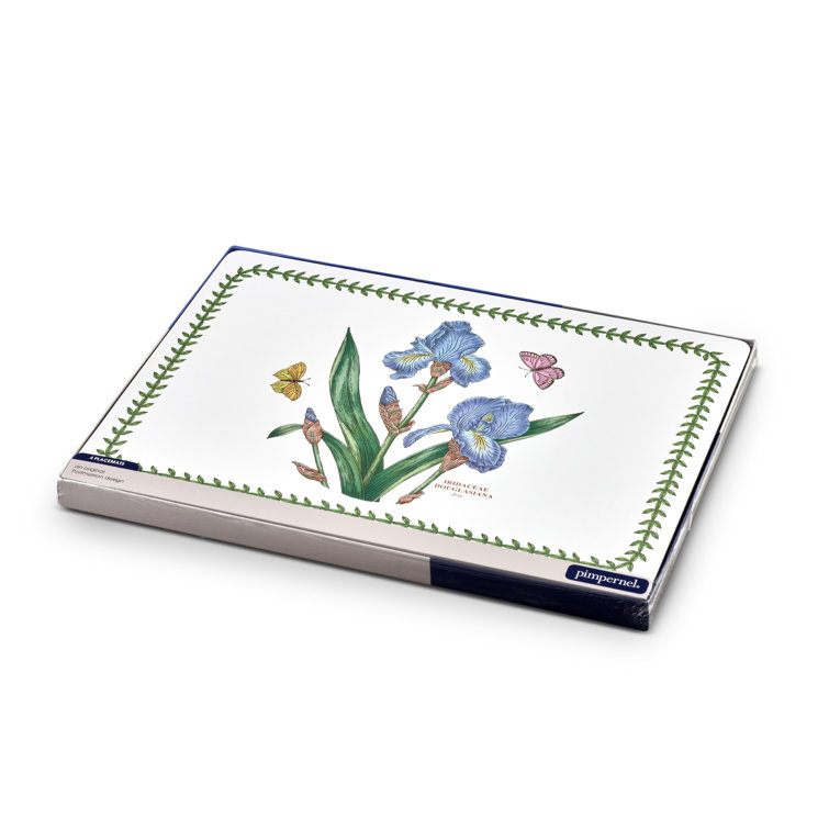Botanic Garden Floral Hardboard Placemats with Cork Backing, Set of 4