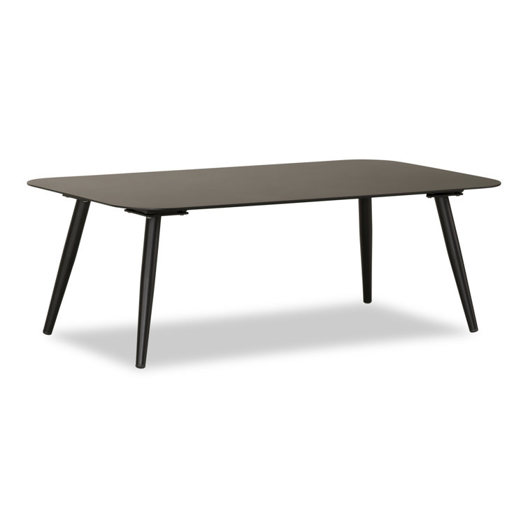 Delaine 46.5'' Black Metal Rectangular Coffee Table