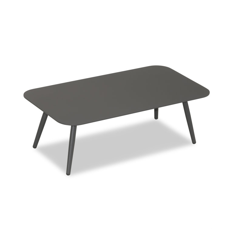 Delaine Slate 46.5'' Rectangular Metal Outdoor Coffee Table