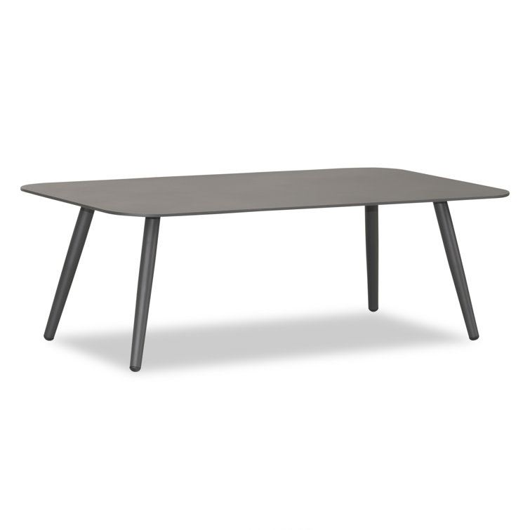 Delaine Slate 46.5'' Rectangular Metal Outdoor Coffee Table