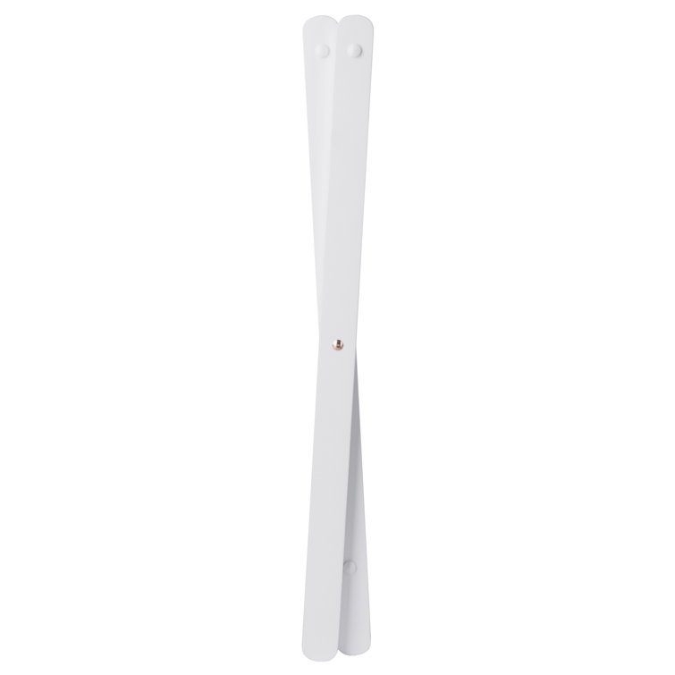 White Folding Wood Luggage Rack with Shelf