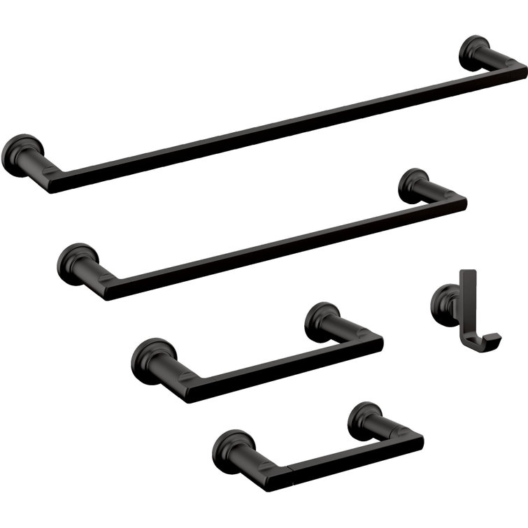 Matte Black Stainless Steel Double Towel Hook