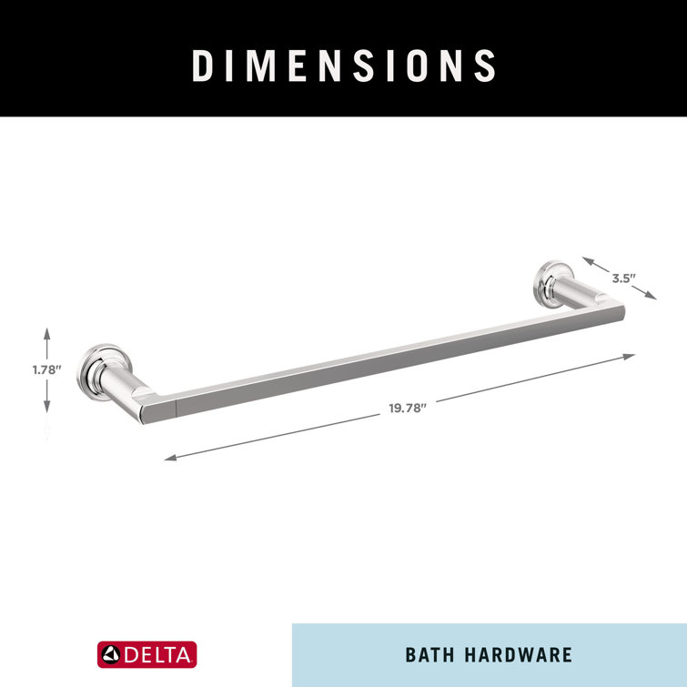 Polished Chrome 18" Wall Mounted Towel Bar
