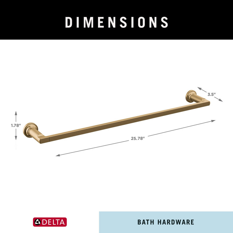 Champagne Bronze 24-inch Wall Mounted Towel Bar