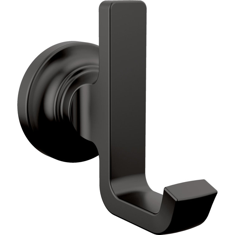 Matte Black Stainless Steel Double Towel Hook