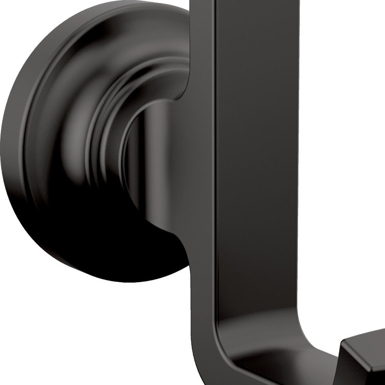 Matte Black Stainless Steel Double Towel Hook