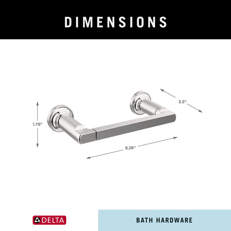 Chrome Wall Mounted Pivoting Toilet Paper Holder