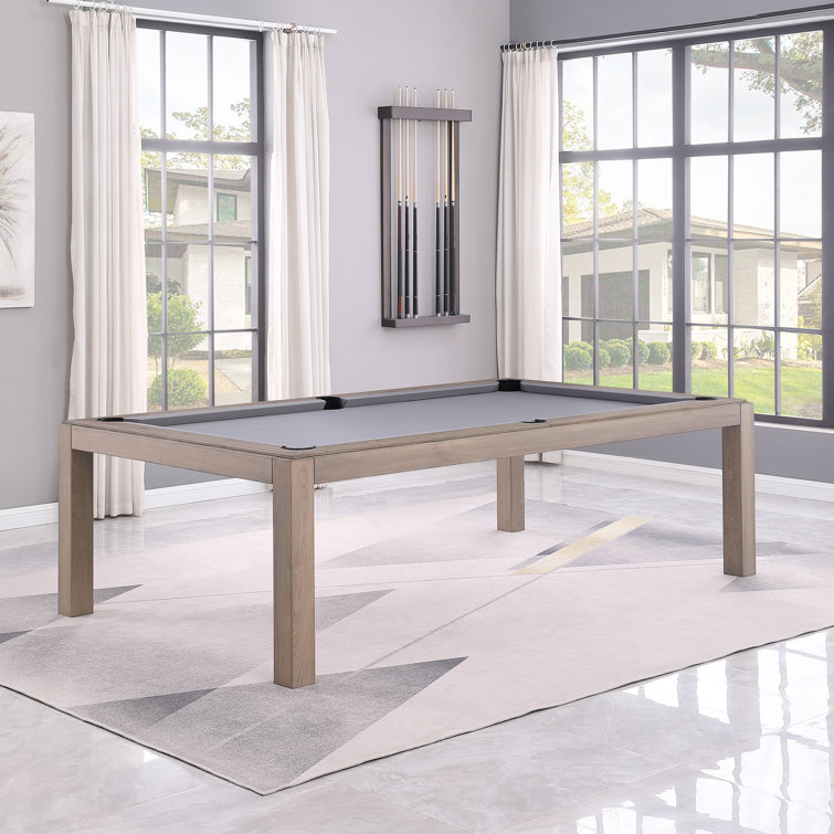Olivia Graywash Ash 8ft Pool Table with Powder Blue Felt