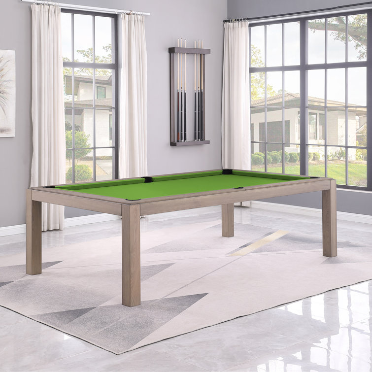 Olivia Graywash Ash 8ft Pool Table with Powder Blue Felt