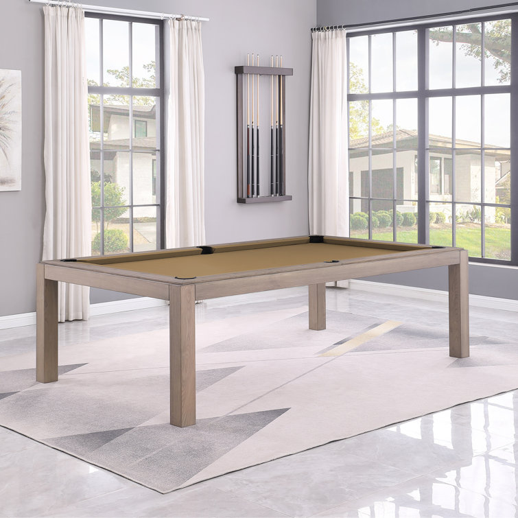 Olivia Graywash Ash 8ft Pool Table with Powder Blue Felt
