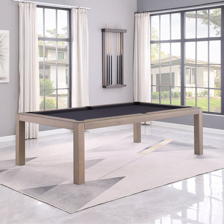 Olivia Graywash Ash 8ft Pool Table with Powder Blue Felt