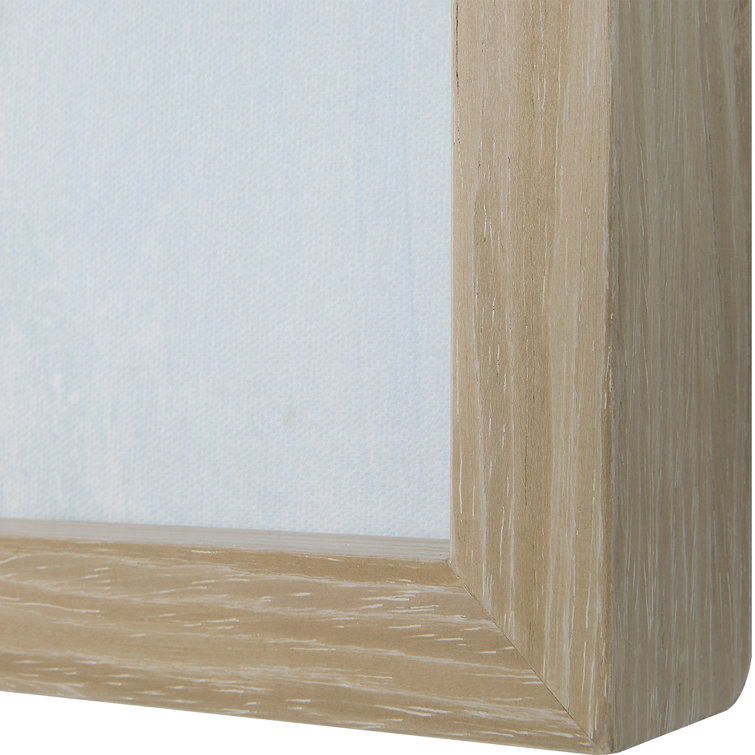 Seabreeze Abstract Blue and Gray Framed Canvas Set