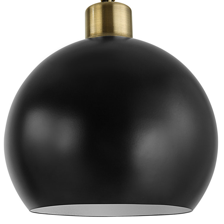 Campari 72'' Black and Brass Arched Floor Lamp