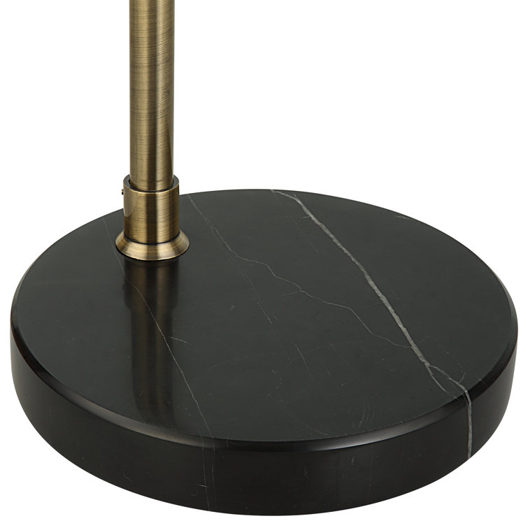 Campari 72'' Black and Brass Arched Floor Lamp
