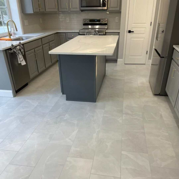 Geo Lush Matte Grey Porcelain Marble Look Tile 12" x 24"