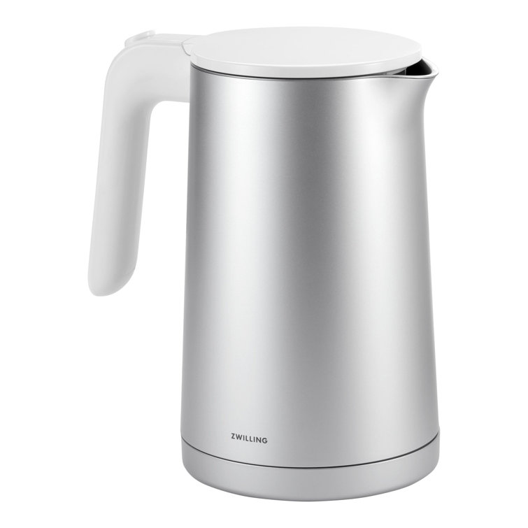 Silver 1-Liter Stainless Steel Electric Kettle with Cool Touch