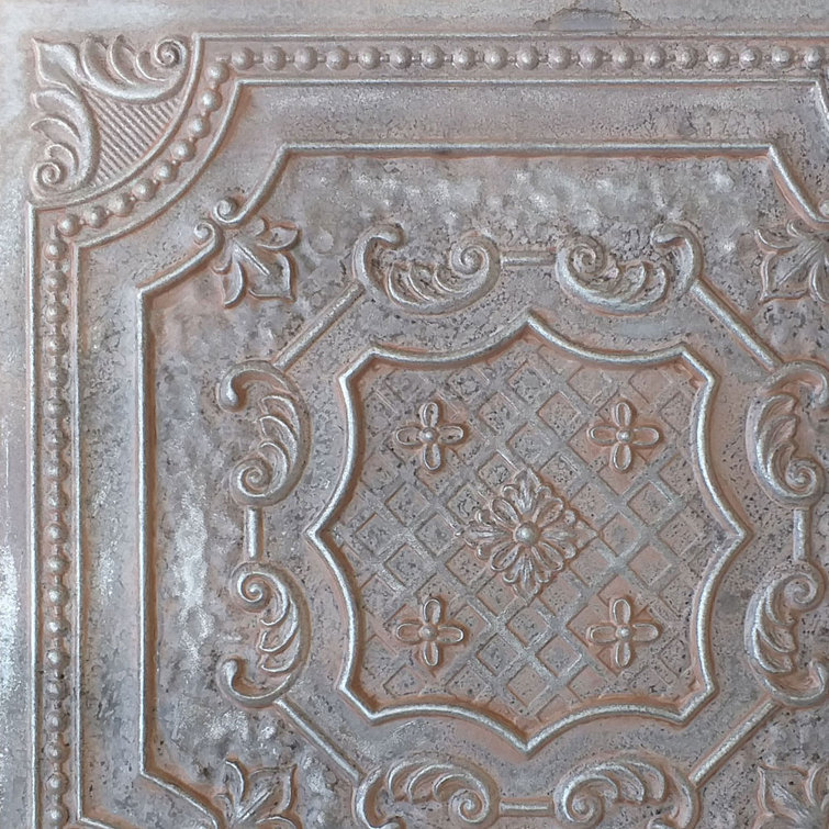 Elizabethan Weathered Iron 24" Square PVC Ceiling Tile