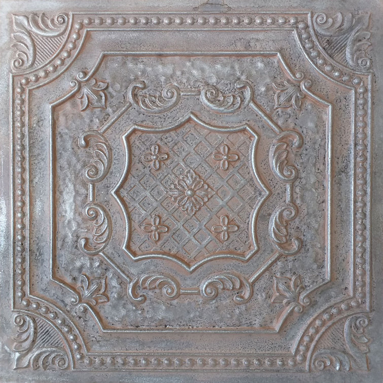 Elizabethan Weathered Iron 24" Square PVC Ceiling Tile
