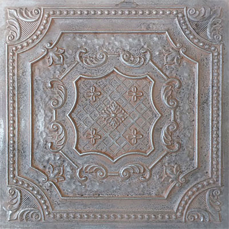 Elizabethan Weathered Iron 24" Square PVC Ceiling Tile