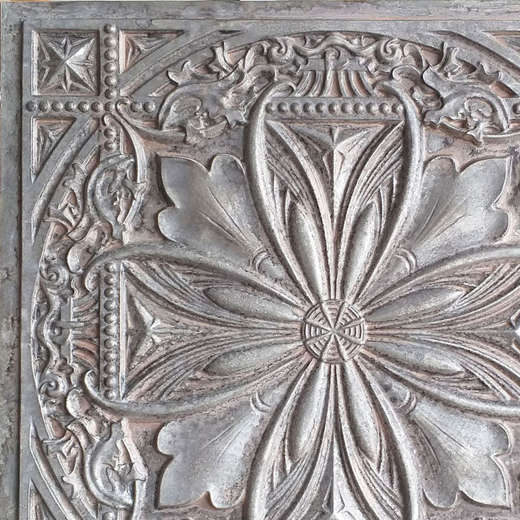 Milan 24'' x 24'' Antique Taupe Textured PVC Ceiling Tile