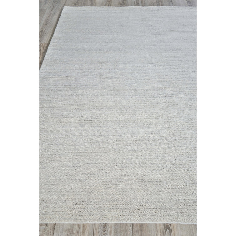 Handmade Silver Wool Rectangular 8' x 10' Area Rug