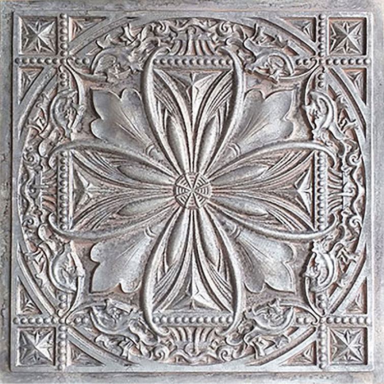 Milan 24'' x 24'' Antique Taupe Textured PVC Ceiling Tile