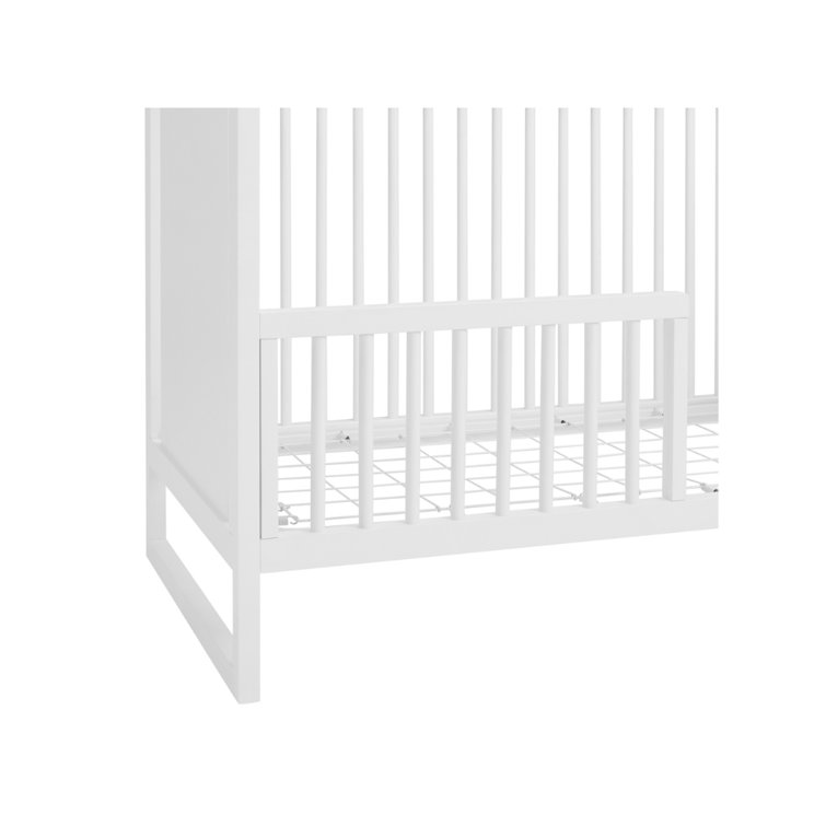 White Standard Convertible Crib with Adjustable Heights