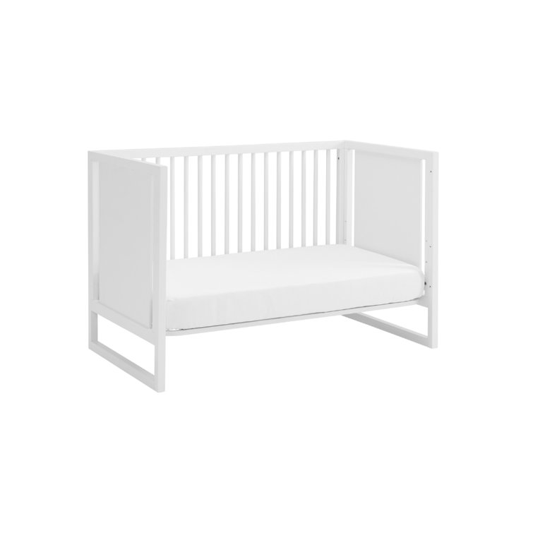 White Standard Convertible Crib with Adjustable Heights