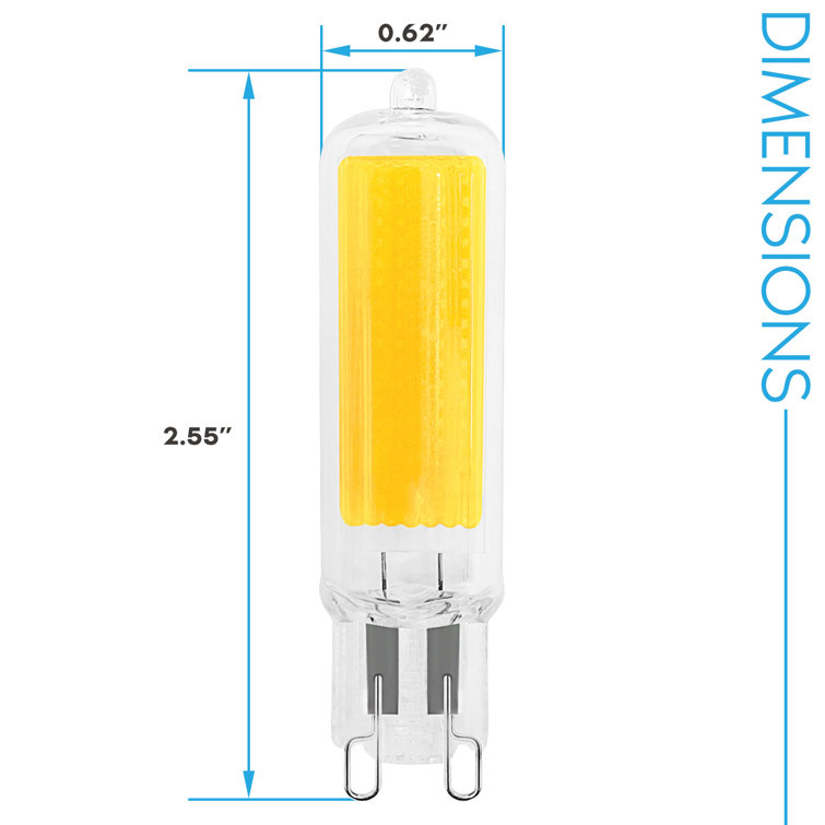 Clear Glass Bi-pin Dimmable LED Bulbs, 2.55-inch