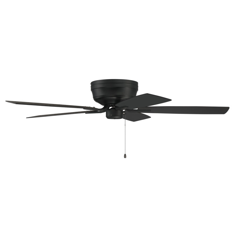 Flat Black 52" Low Profile Ceiling Fan with Reversible Blades